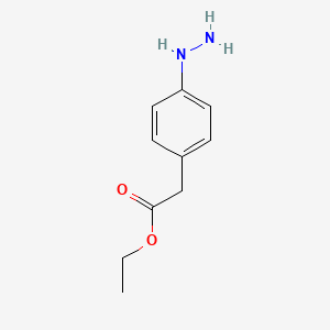 Phenylacetic acid, 4-hydrazino-, ethyl ester