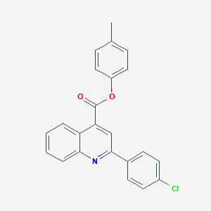 molecular formula C23H16ClNO2 B339535 4-Methylphenyl 2-(4-chlorophenyl)quinoline-4-carboxylate 