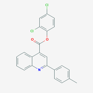 molecular formula C23H15Cl2NO2 B339537 2,4-Dichlorophenyl 2-(4-methylphenyl)quinoline-4-carboxylate 