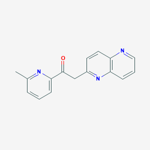 molecular formula C16H13N3O B3395380 1-(6-Methylpyridin-2-yl)-2-(1,5-naphthyridin-2-yl)ethanone CAS No. 446297-56-9