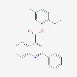 molecular formula C26H23NO2 B339544 2-Isopropyl-5-methylphenyl 2-phenyl-4-quinolinecarboxylate 