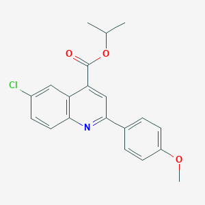 molecular formula C20H18ClNO3 B339549 Propan-2-yl 6-chloro-2-(4-methoxyphenyl)quinoline-4-carboxylate 