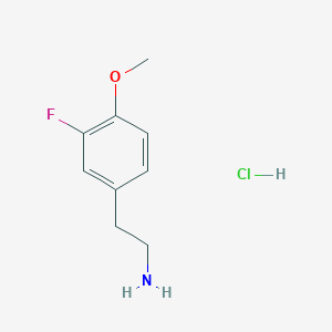 molecular formula C9H13ClFNO B3395587 2-(3-Fluoro-4-methoxyphenyl)ethylamine hydrochloride CAS No. 7574-01-8