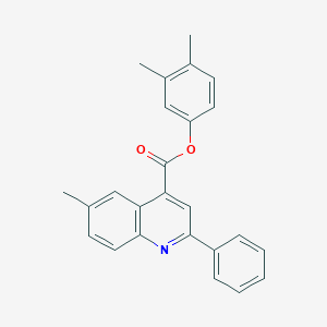 molecular formula C25H21NO2 B339562 3,4-Dimethylphenyl 6-methyl-2-phenylquinoline-4-carboxylate 