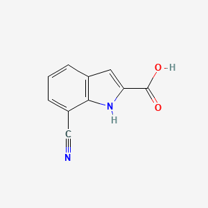 molecular formula C10H6N2O2 B3395620 7-氰基-1H-吲哚-2-羧酸 CAS No. 796870-32-1