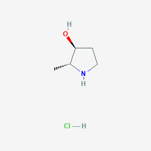 molecular formula C5H12ClNO B3395630 (2R,3S)-2-methyl-pyrrolidin-3-ol hydrochloride CAS No. 817555-02-5