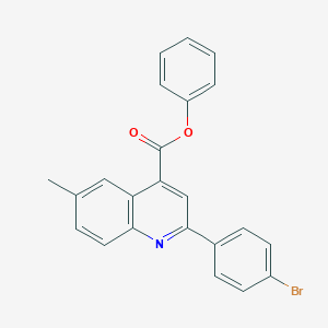 molecular formula C23H16BrNO2 B339565 Phenyl 2-(4-bromophenyl)-6-methylquinoline-4-carboxylate 
