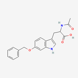 molecular formula C20H20N2O4 B3395658 2-acetamido-3-(6-(benzyloxy)-1H-indol-3-yl)propanoic acid CAS No. 88208-17-7
