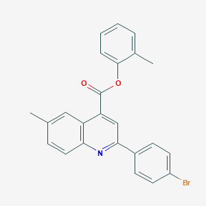 molecular formula C24H18BrNO2 B339566 2-Methylphenyl 2-(4-bromophenyl)-6-methyl-4-quinolinecarboxylate 