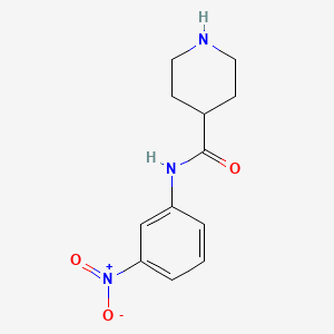 molecular formula C12H15N3O3 B3395661 N-(3-Nitrophenyl)piperidine-4-carboxamide CAS No. 883106-61-4