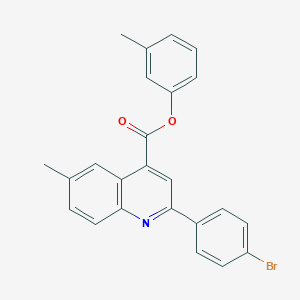molecular formula C24H18BrNO2 B339567 3-Methylphenyl 2-(4-bromophenyl)-6-methylquinoline-4-carboxylate 