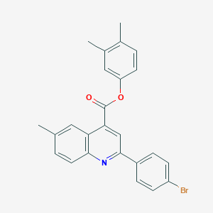3,4-Dimethylphenyl 2-(4-bromophenyl)-6-methyl-4-quinolinecarboxylate