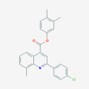 3,4-Dimethylphenyl 2-(4-chlorophenyl)-8-methyl-4-quinolinecarboxylate
