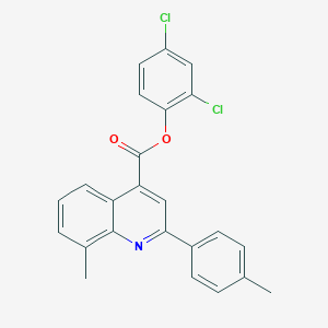 molecular formula C24H17Cl2NO2 B339575 2,4-Dichlorophenyl 8-methyl-2-(4-methylphenyl)quinoline-4-carboxylate 