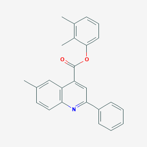 molecular formula C25H21NO2 B339579 2,3-Dimethylphenyl 6-methyl-2-phenylquinoline-4-carboxylate 