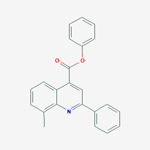 molecular formula C23H17NO2 B339589 Phenyl 8-methyl-2-phenylquinoline-4-carboxylate 