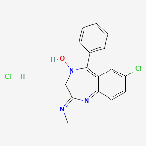 molecular formula C16H15Cl2N3O B3395894 Chlordiazepoxide hydrochloride CAS No. 438-41-5