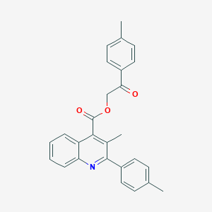 molecular formula C27H23NO3 B339593 2-(4-Methylphenyl)-2-oxoethyl 3-methyl-2-(4-methylphenyl)-4-quinolinecarboxylate 