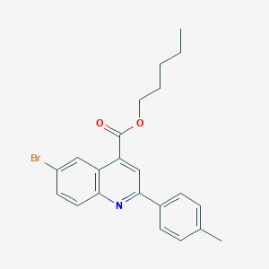 molecular formula C22H22BrNO2 B339603 Pentyl 6-bromo-2-(4-methylphenyl)quinoline-4-carboxylate 