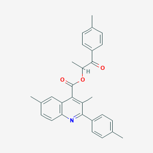 1-(4-Methylphenyl)-1-oxopropan-2-yl 3,6-dimethyl-2-(4-methylphenyl)quinoline-4-carboxylate