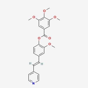 (E)-2-methoxy-4-(2-(pyridin-4-yl)vinyl)phenyl 3,4,5-trimethoxybenzoate