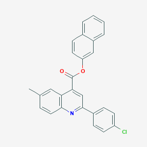 molecular formula C27H18ClNO2 B339615 2-Naphthyl 2-(4-chlorophenyl)-6-methyl-4-quinolinecarboxylate 