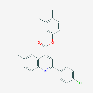 3,4-Dimethylphenyl 2-(4-chlorophenyl)-6-methyl-4-quinolinecarboxylate