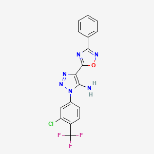 molecular formula C17H10ClF3N6O B3396164 1-[3-chloro-4-(trifluoromethyl)phenyl]-4-(3-phenyl-1,2,4-oxadiazol-5-yl)-1H-1,2,3-triazol-5-amine CAS No. 1007694-28-1