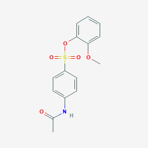 molecular formula C15H15NO5S B339617 2-Methoxyphenyl 4-(acetylamino)benzenesulfonate 