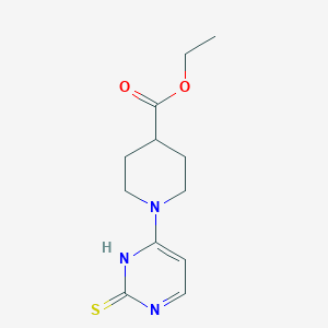 molecular formula C12H17N3O2S B3396207 Ethyl 1-(2-sulfanylpyrimidin-4-yl)piperidine-4-carboxylate CAS No. 1011408-64-2
