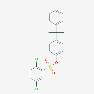 molecular formula C21H18Cl2O3S B339626 4-(2-Phenylpropan-2-yl)phenyl 2,5-dichlorobenzenesulfonate 