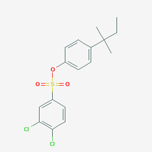 molecular formula C17H18Cl2O3S B339628 4-Tert-pentylphenyl 3,4-dichlorobenzenesulfonate 