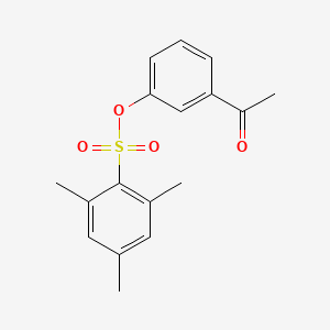 molecular formula C17H18O4S B3396342 3-Acetylphenyl 2,4,6-trimethylbenzene-1-sulfonate CAS No. 1014267-73-2