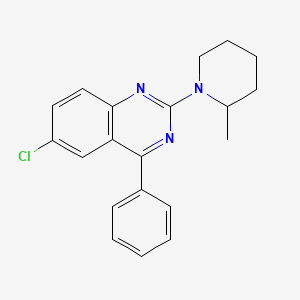 molecular formula C20H20ClN3 B3396357 6-Chloro-2-(2-methylpiperidin-1-yl)-4-phenylquinazoline CAS No. 1016149-02-2