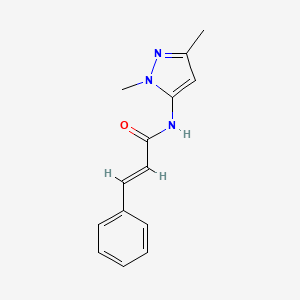 molecular formula C14H15N3O B3396436 N-(1,3-dimethyl-1H-pyrazol-5-yl)cinnamamide CAS No. 1018007-26-5