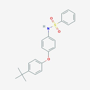 molecular formula C22H23NO3S B339646 N-[4-(4-tert-butylphenoxy)phenyl]benzenesulfonamide 