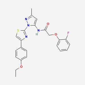 B3396488 N-(1-(4-(4-ethoxyphenyl)thiazol-2-yl)-3-methyl-1H-pyrazol-5-yl)-2-(2-fluorophenoxy)acetamide CAS No. 1019095-69-2