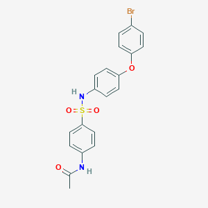 molecular formula C20H17BrN2O4S B339659 N-(4-{[4-(4-bromophenoxy)anilino]sulfonyl}phenyl)acetamide 