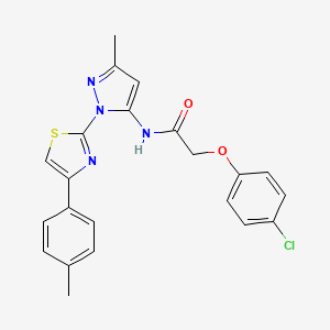 B3396646 2-(4-chlorophenoxy)-N-(3-methyl-1-(4-(p-tolyl)thiazol-2-yl)-1H-pyrazol-5-yl)acetamide CAS No. 1019103-06-0