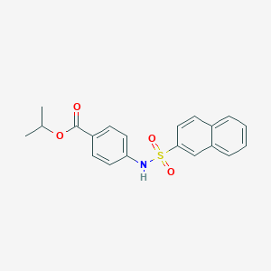molecular formula C20H19NO4S B339666 Isopropyl 4-[(2-naphthylsulfonyl)amino]benzoate 