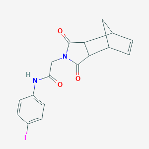 2-(1,3-dioxo-1,3,3a,4,7,7a-hexahydro-2H-4,7-methanoisoindol-2-yl)-N-(4-iodophenyl)acetamide