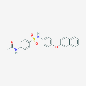 molecular formula C24H20N2O4S B339669 N-(4-{[4-(2-naphthyloxy)anilino]sulfonyl}phenyl)acetamide 