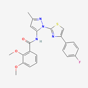 molecular formula C22H19FN4O3S B3396699 N-(1-(4-(4-fluorophenyl)thiazol-2-yl)-3-methyl-1H-pyrazol-5-yl)-2,3-dimethoxybenzamide CAS No. 1019103-80-0