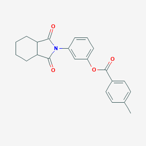 3-(1,3-dioxooctahydro-2H-isoindol-2-yl)phenyl 4-methylbenzoate
