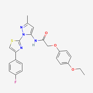 molecular formula C23H21FN4O3S B3396752 2-(4-ethoxyphenoxy)-N-(1-(4-(4-fluorophenyl)thiazol-2-yl)-3-methyl-1H-pyrazol-5-yl)acetamide CAS No. 1019104-14-3