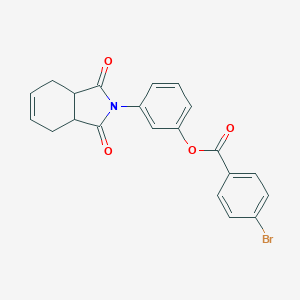 molecular formula C21H16BrNO4 B339680 3-(1,3-dioxo-1,3,3a,4,7,7a-hexahydro-2H-isoindol-2-yl)phenyl 4-bromobenzoate 