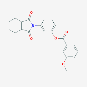 3-(1,3-dioxo-1,3,3a,4,7,7a-hexahydro-2H-isoindol-2-yl)phenyl 3-methoxybenzoate