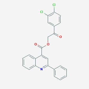 molecular formula C24H15Cl2NO3 B339689 2-(3,4-Dichlorophenyl)-2-oxoethyl 2-phenyl-4-quinolinecarboxylate 