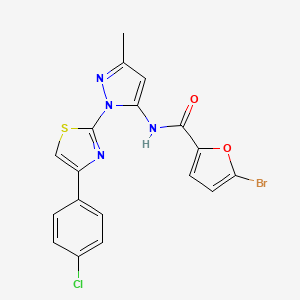 5-bromo-N-(1-(4-(4-chlorophenyl)thiazol-2-yl)-3-methyl-1H-pyrazol-5-yl)furan-2-carboxamide
