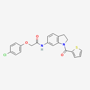 molecular formula C21H17ClN2O3S B3396987 2-(4-chlorophenoxy)-N-(1-(thiophene-2-carbonyl)indolin-6-yl)acetamide CAS No. 1021206-95-0